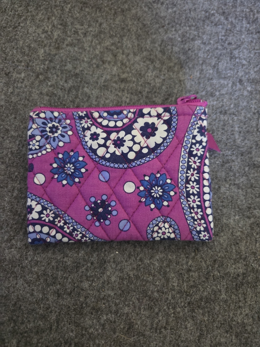 Vera Bradley Floral Zip Coin Purse - Purple